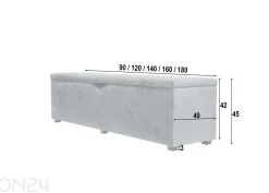 Sime Beds yöpöytä säilytystilalla Vault, sileä, 90 cm