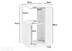 Sivupöytä 61cm
