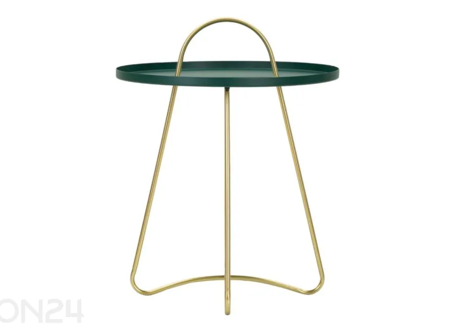 Sivupöytä Grent Ø 45 cm, vihreä/kullanvärinen