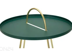 Sivupöytä Grent Ø 45 cm, vihreä/kullanvärinen