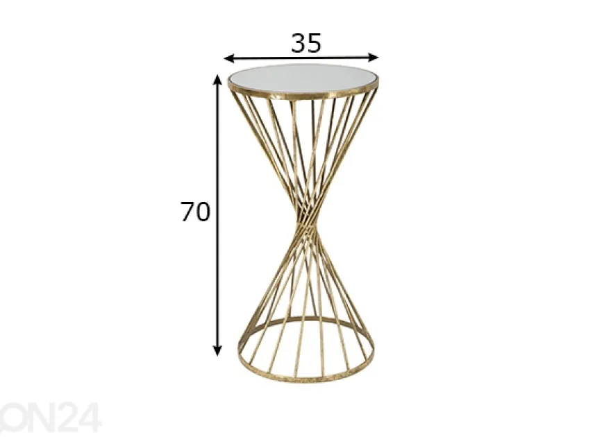 Sivupöytä Hypnos Ø35 cm, kulta