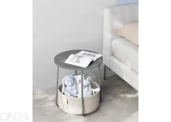 Sivupöytä säilytyskorilla Oskar, harmaa