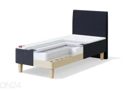 Sleepwell joustinsänky Blue Pocket 80x200 cm + pääty H20 low + petauspatja Profiled Foam + jalat H:18