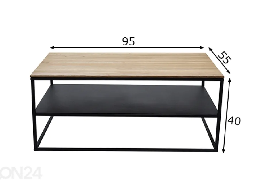 Sohvapöytä Apartment 55x95 cm