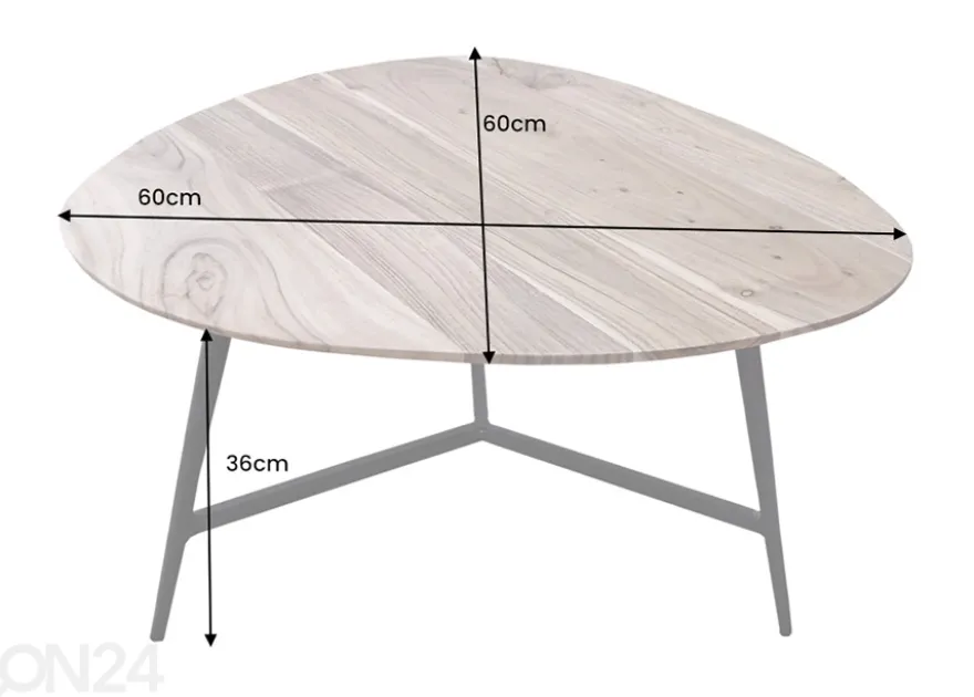 Sohvapöytä Beauty Ø 60 cm