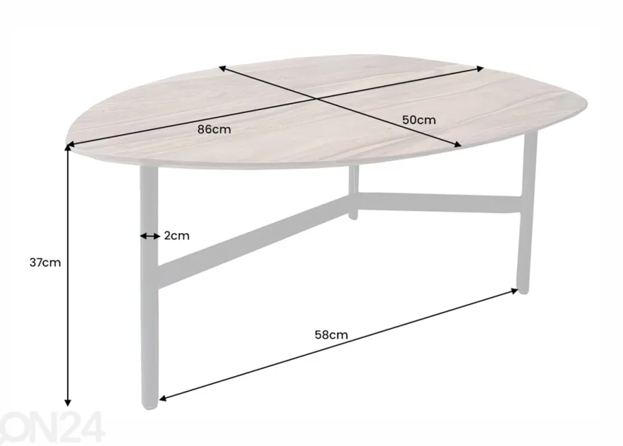 Sohvapöytä Beauty 85 cm