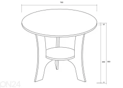 Sohvapöytä Ø 75 cm