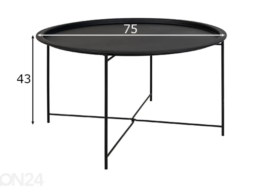 Sohvapöytä Corti Ø75 cm