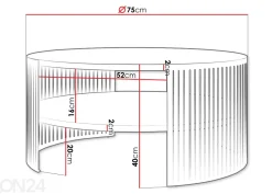 Sohvapöytä Firoli Ø 75 cm