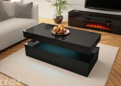 Sohvapöytä Glossa 120x55 cm + LED