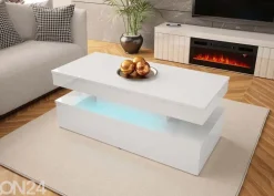 Sohvapöytä Glossa 120x55 cm + LED