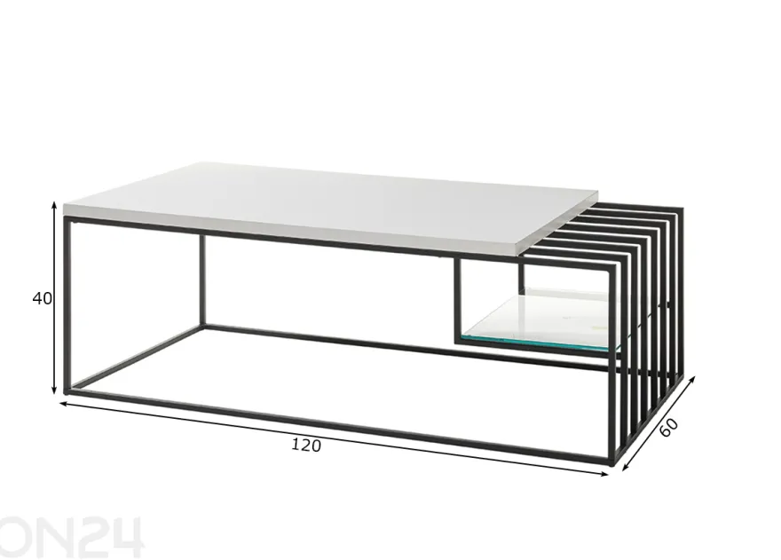 Sohvapöytä Juba 120 cm