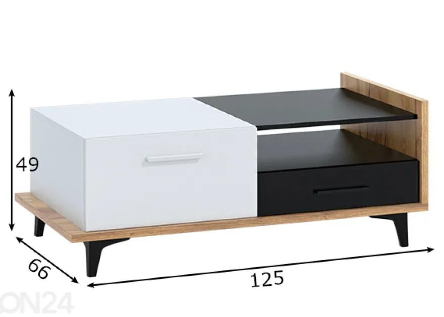 Sohvapöytä Kinsale 125x66 cm