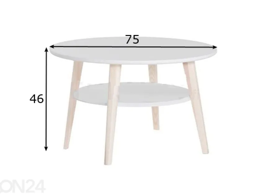 Sohvapöytä Kodikas Ø 75 cm