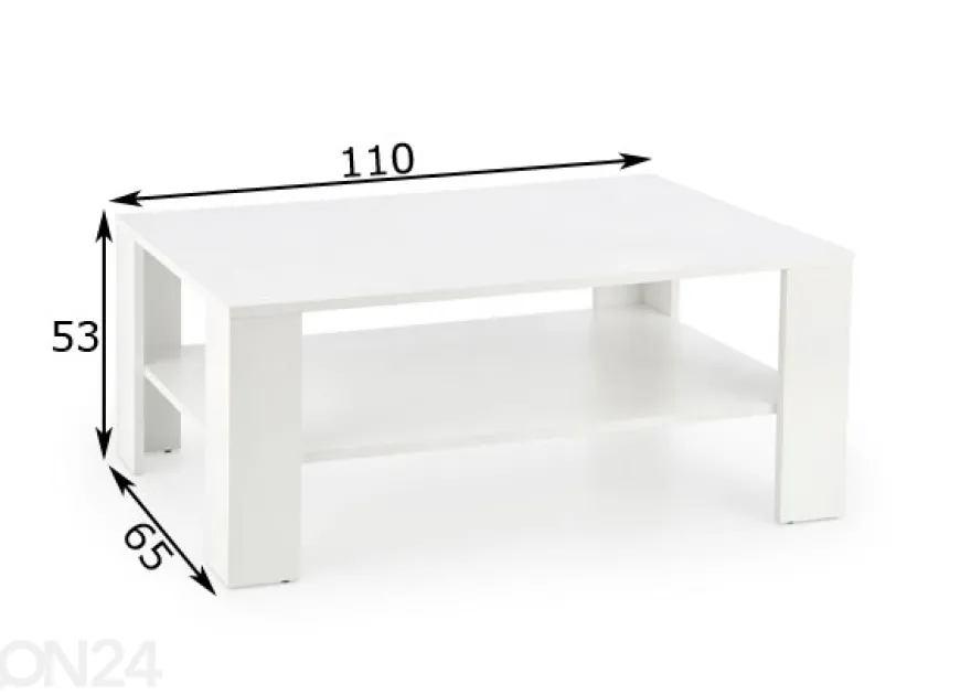 Sohvapöytä Kwardo 110x65 cm