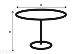 Sohvapöytä Maria Ø 60 cm