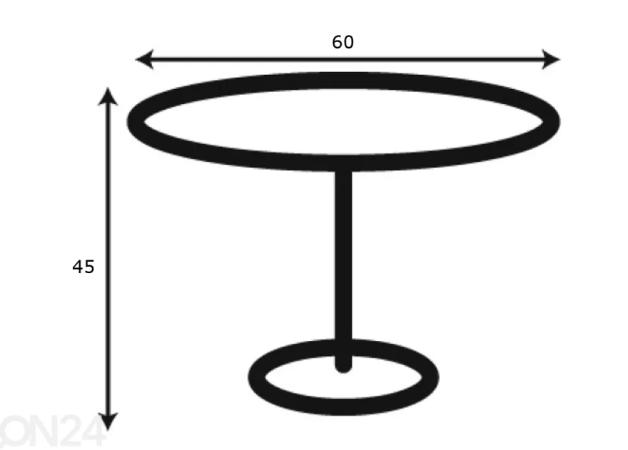 Sohvapöytä Maria Ø 60 cm