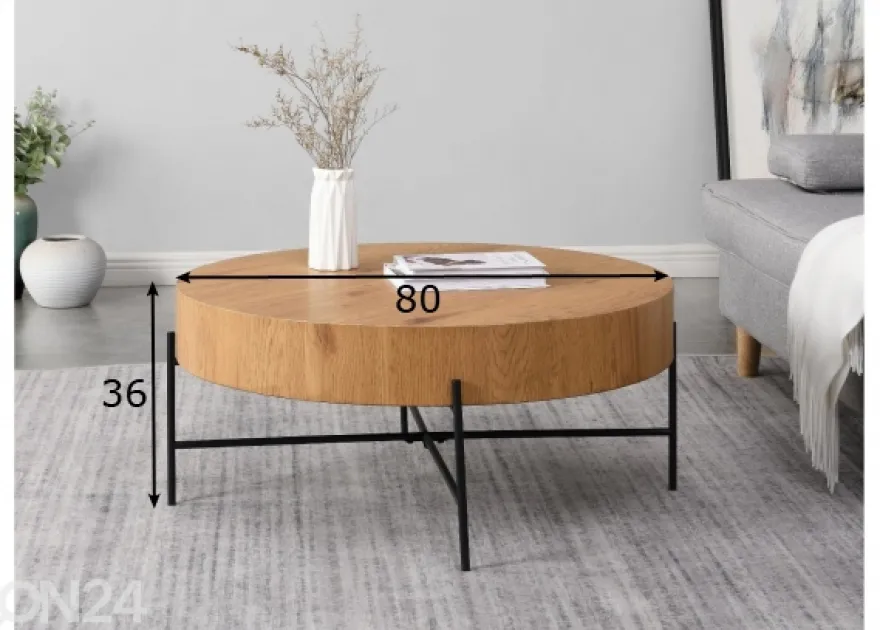 Sohvapöytä Mason Ø 80 cm