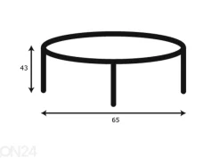 Sohvapöytä Miami Ø65 cm