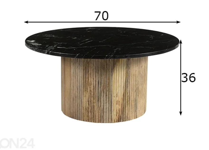Sohvapöytä Nova Ø 70 cm