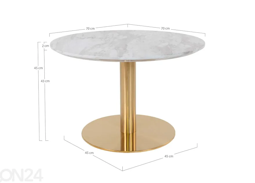 Sohvapöytä Piacenza Ø70 cm