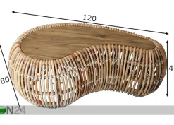 Sohvapöytä Rattan 120x80 cm