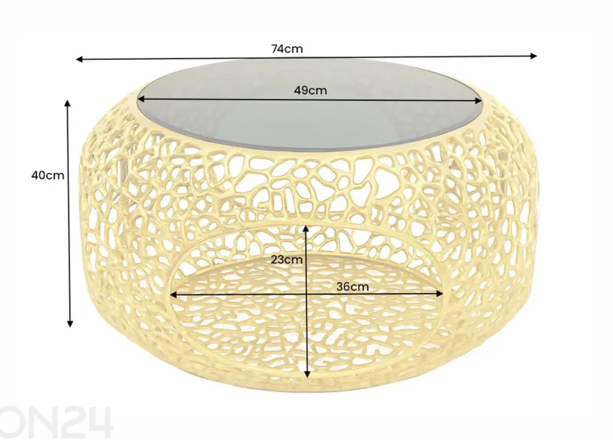 Sohvapöytä Spin Ø 74 cm