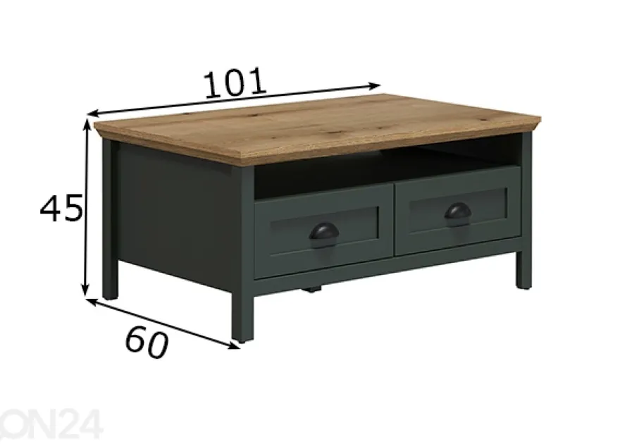Sohvapöytä Stanton 101x60 cm