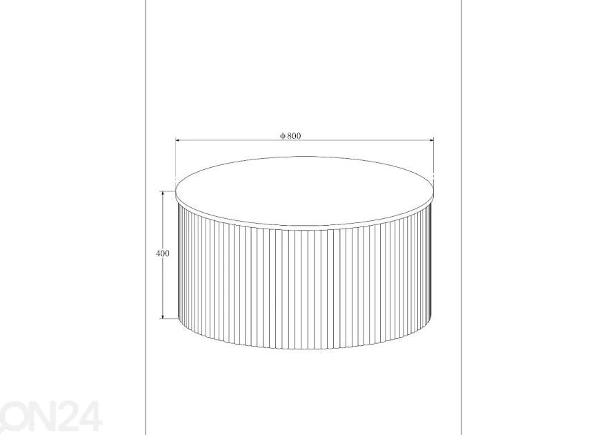 Sohvapöytä Verso Ø 80 cm