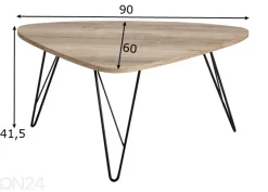 Sohvapöytä Wood 3 90x60 cm