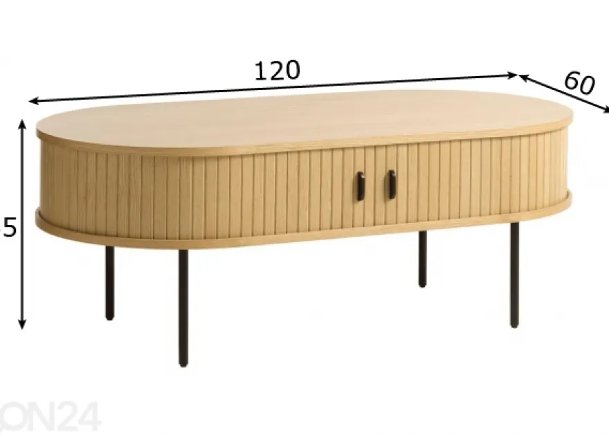 Sohvapöytä 120x60 cm