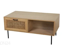 Sohvapöytä 59x110 cm, luonnonväri/ musta