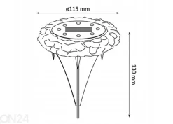 Solar valaisin ROCA LED, 3 kpl