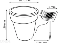 Solarvalo Kukkaruukku LED