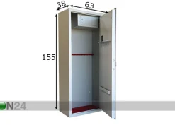 Suuri asekaappi, patruunalokero avaimella