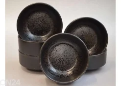 Syvät lautaset Ø 15cm Musta Helmi, 6 kpl