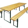 Taitettavat puutarhakalusteet, pöytä 50x220 cm + 2 penkkiä