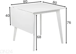 Taittopöytä Concord 80/120x80 cm