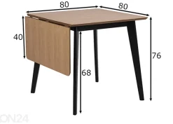 Taittopöytä Concord 80/120x80 cm