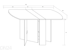 Taittopöytä Conna 80x86-150 cm