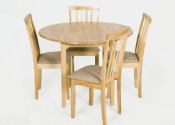 Taittopöytä Monaco + 4 tuolia Milano, vaalea tammi