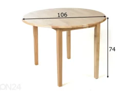 Taittopöytä Monaco 106x65-106 cm
