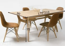 Tammi jatkettava ruokapöytä Helsinki 170-210x90 cm, valkoinen öljy