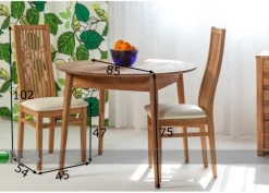 Tammi ruokapöytä Scan Ø85 cm+ 2 tuolia Sandra