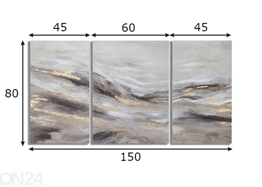 Taulu Monty 150x80 cm