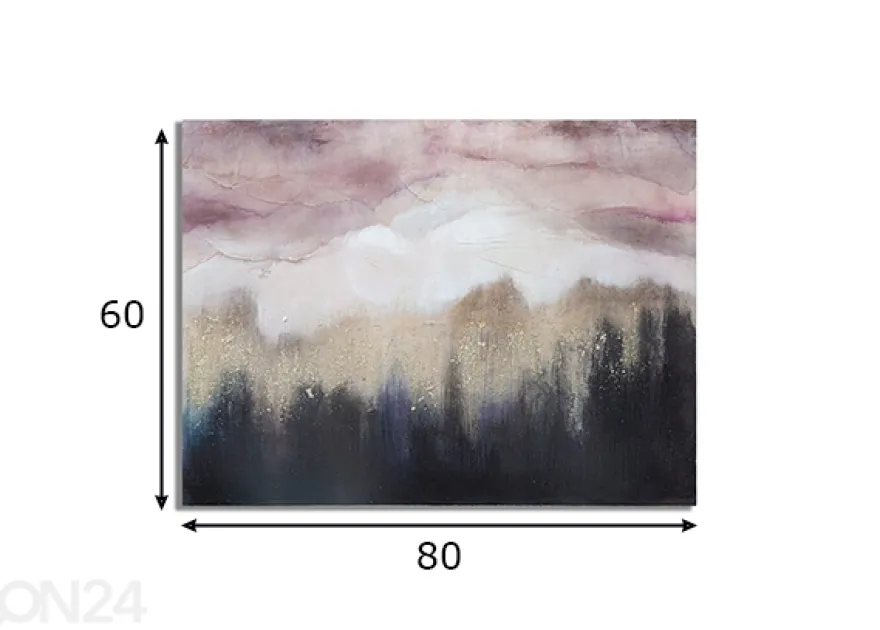 Taulu Pink Mountain 80x60 cm