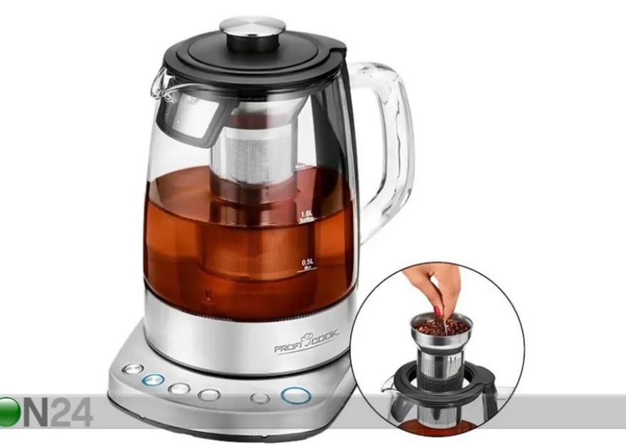 Tee- ja vedenkeitin ProfiCook 1,5 L PCWKS1167G