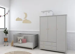 Thuka vauvan sänky Luna, tavallisella sängynpäädyllä