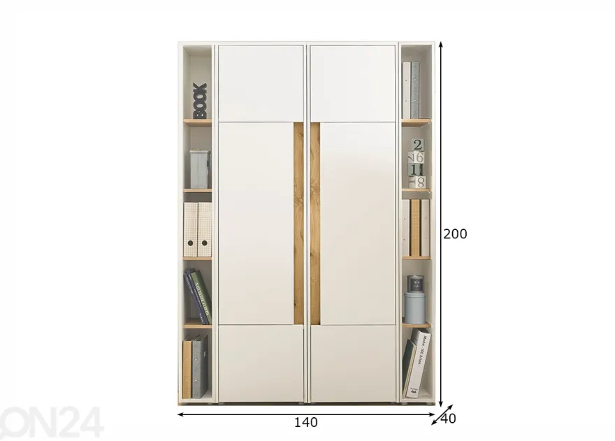 Toimistokaappi City 140 cm
