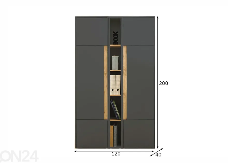 Toimistokaappi City 120 cm